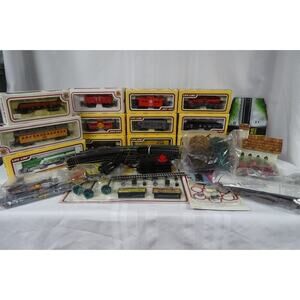 Ho Train Set Lot Life-Like Bachman Cars Engine Tracks Accessories Power Supply